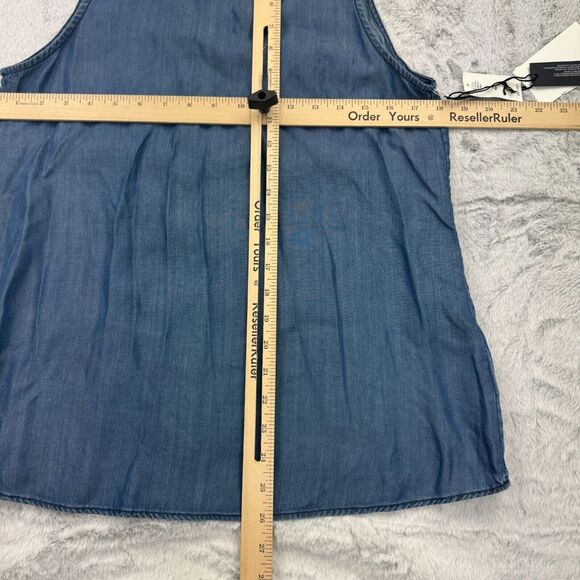 Gap Tank Top Womens Medium Blue Lyocell Naturally Soft Sleeveless Round Neck - Picture 8 of 11